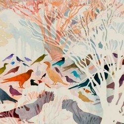 Wrens, 600 X 2160 Mm, Watercolour On Paper , 2010